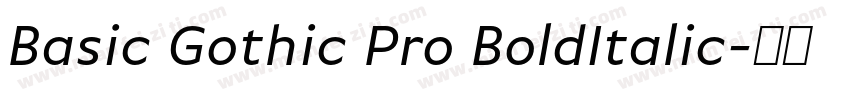 Basic Gothic Pro BoldItalic字体转换